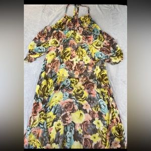 Arden B. womens sleeveless hi low floral dress size Medium